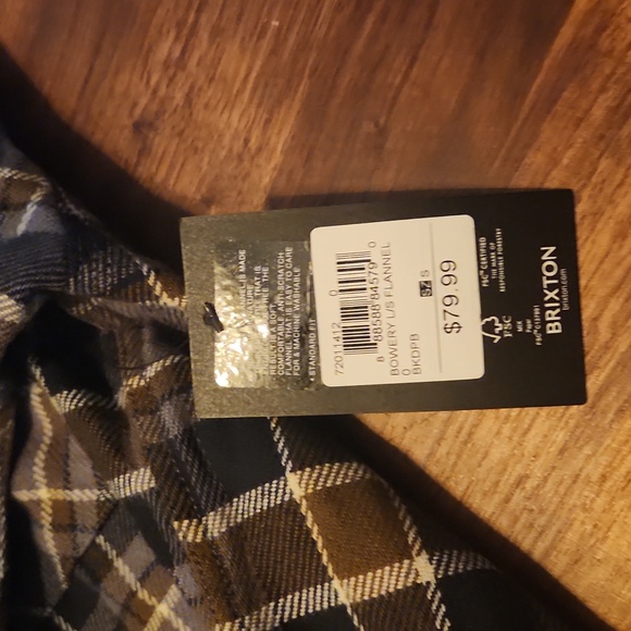 Mens nwt brixton flannel s - Picture 3 of 3